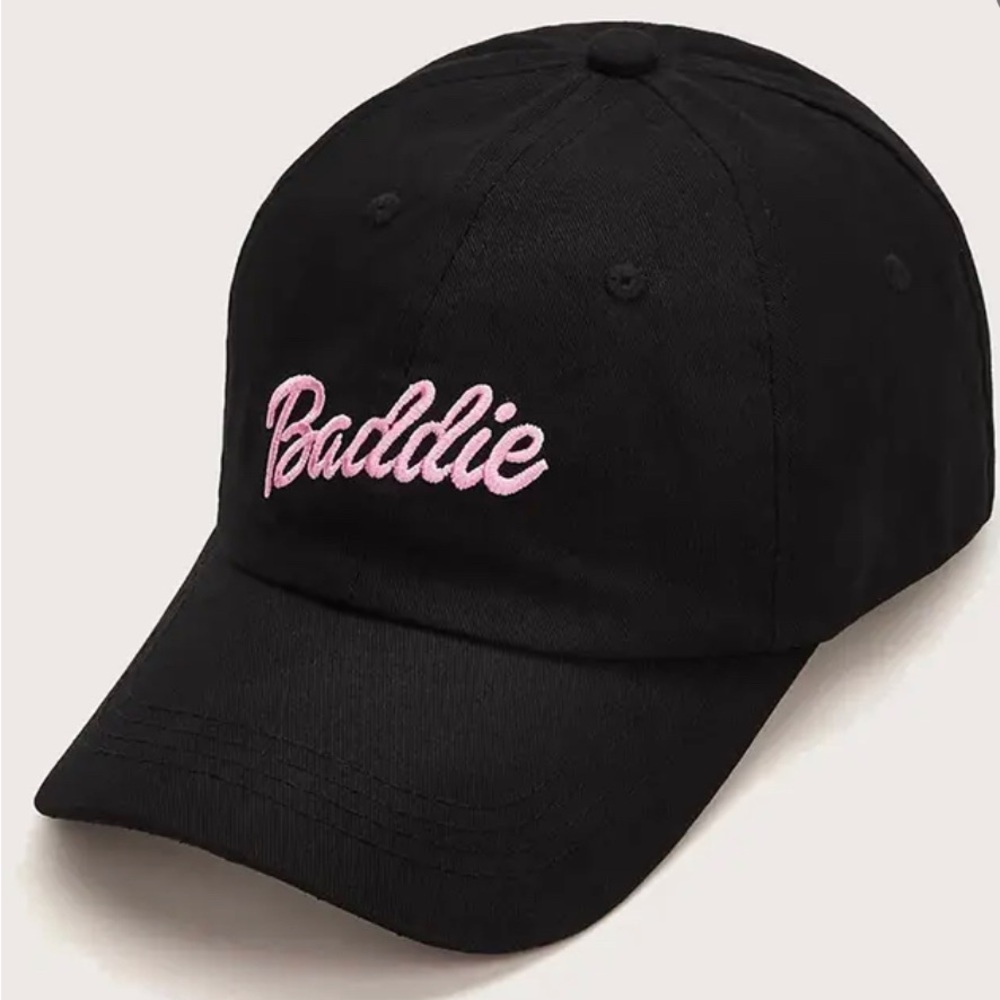Black 'Baddie' Embroidered Cap